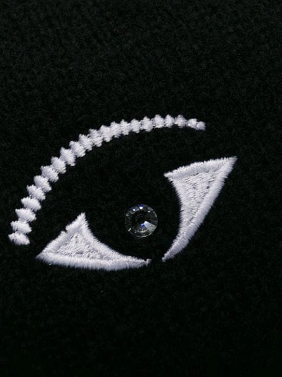 Shop Kenzo Eye Embroidered Jumper In Black
