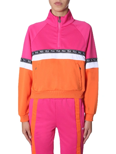 Shop Fila "chinami" Sweatshirt In Pink
