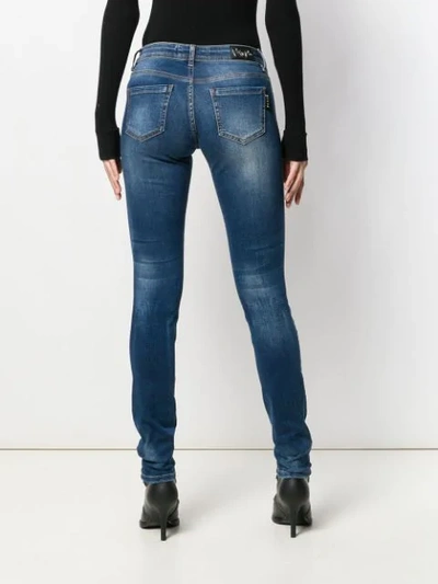 Shop Philipp Plein Statement Slim-fit Jeans In Blue