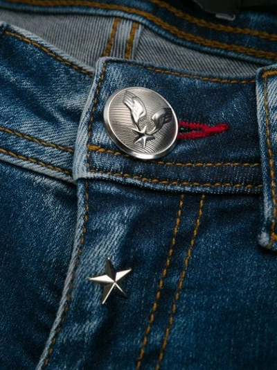 Philipp Plein Statement Slim-fit Jeans In Blue