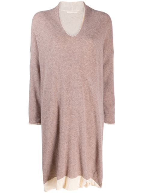 jumper dress v neck