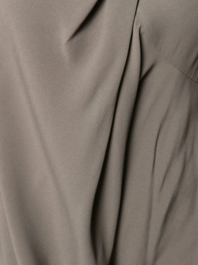 Shop Rick Owens Asymmetric Dress In Grey