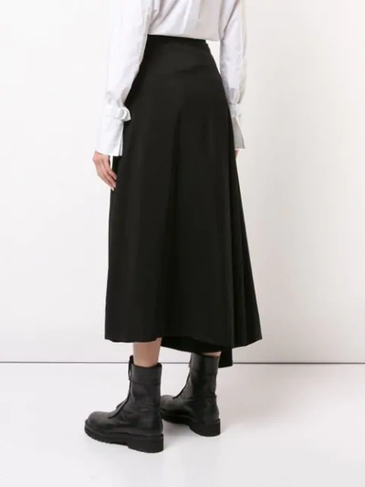 Shop Yohji Yamamoto Wide Leg Culottes - Black