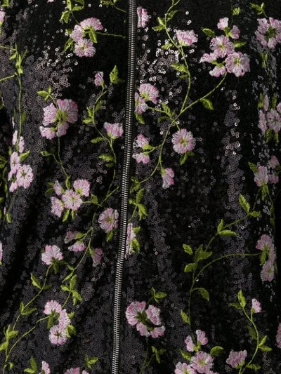 Shop Giambattista Valli Sequinned Floral Jacket In Black