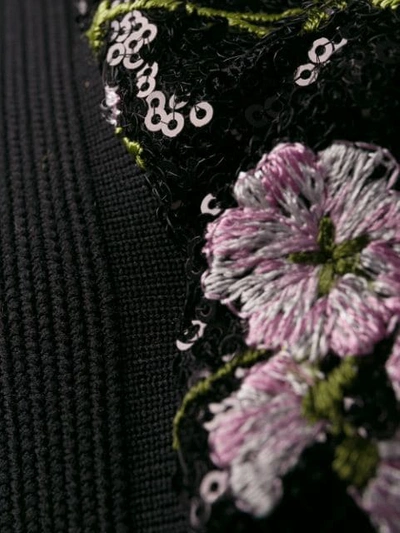 Shop Giambattista Valli Sequinned Floral Jacket In Black
