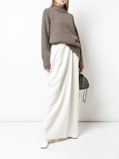 Shop The Row Oversize Crew-neck Cashmere Sweater In Brown