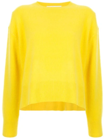 Shop Le Ciel Bleu Crew Neck Knit Top In Yellow