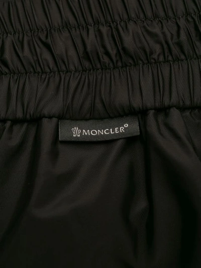 Shop Moncler Elasticated Trim Track Pants In Black