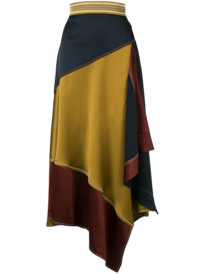 Shop Peter Pilotto Asymmetric Skirt In Multicolour