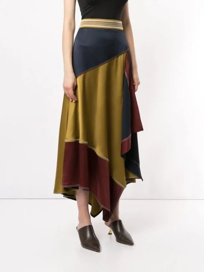 Shop Peter Pilotto Asymmetric Skirt In Multicolour