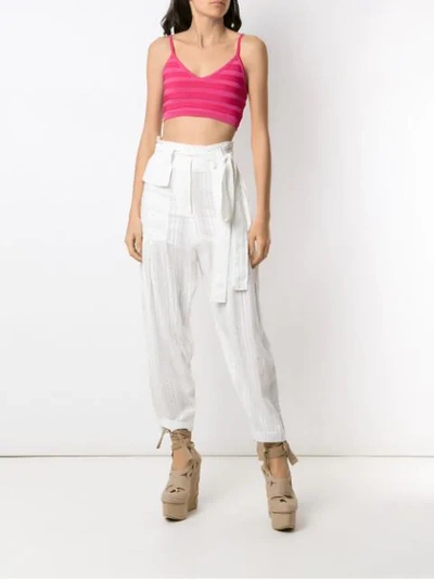 Shop Andrea Bogosian Pluto Knit Cropped Top In Pink