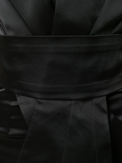 Shop P.a.r.o.s.h Strapless Midi Dress In Black