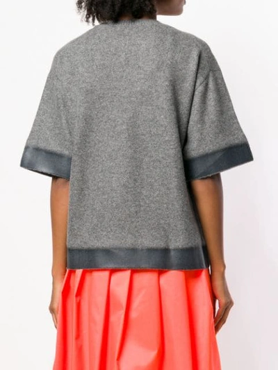 Shop Prada Gradient Knit Jumper In Grey