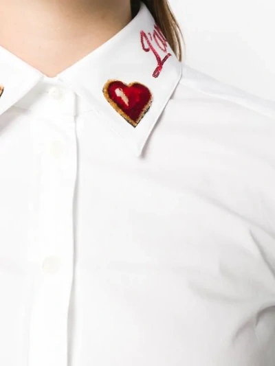 Shop Dolce & Gabbana Collar Detail Shirt - White