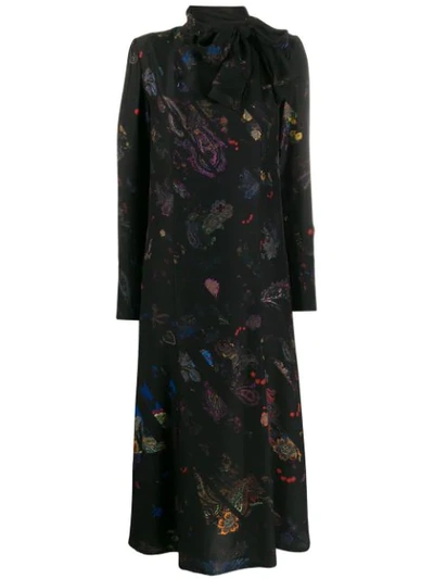 Shop A.f.vandevorst Graphic Print Maxi Dress In Black