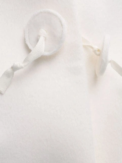 Shop Maison Margiela Fringed Buttoned Coat In White