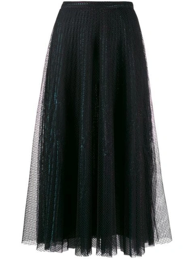 Shop Marco De Vincenzo Fishnet Skirt In Black