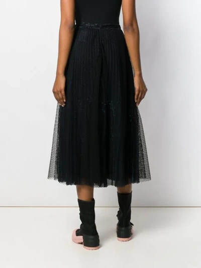 Shop Marco De Vincenzo Fishnet Skirt In Black