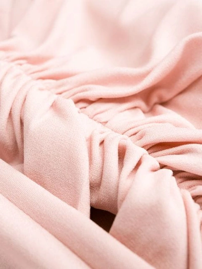 Shop Alexandre Vauthier V-neck Draped Dress In Pink