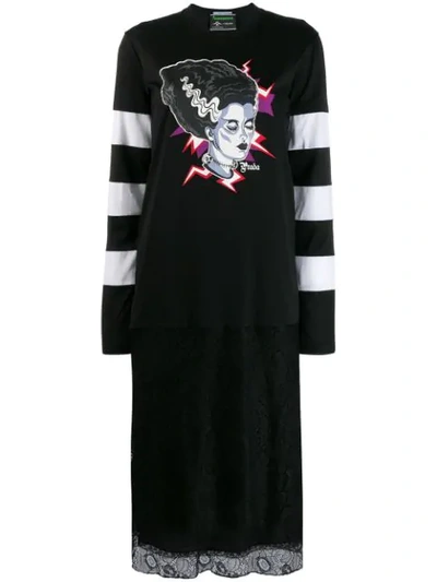 Shop Prada Frankenstein Print Dress In F0zfq