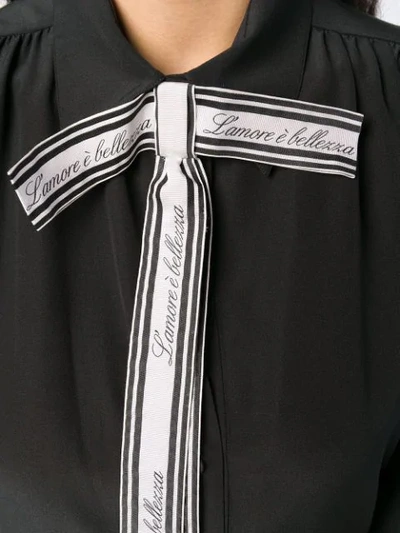 Shop Dolce & Gabbana Bow Detail Blouse In Black