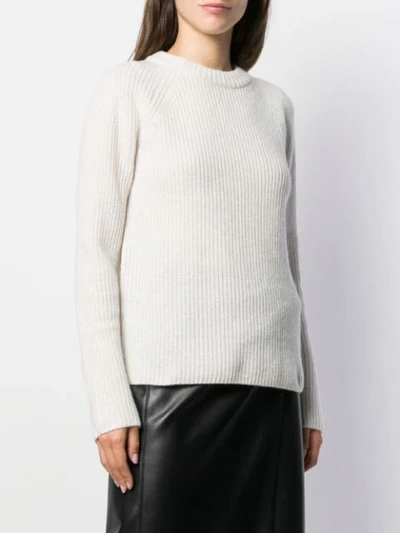 Shop Vince Crew-neck Knit Sweater In White