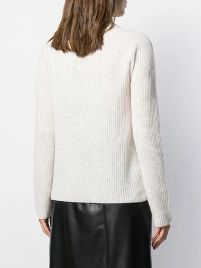 Shop Vince Crew-neck Knit Sweater In White
