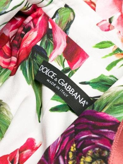 Shop Dolce & Gabbana Peony Print Blazer In White