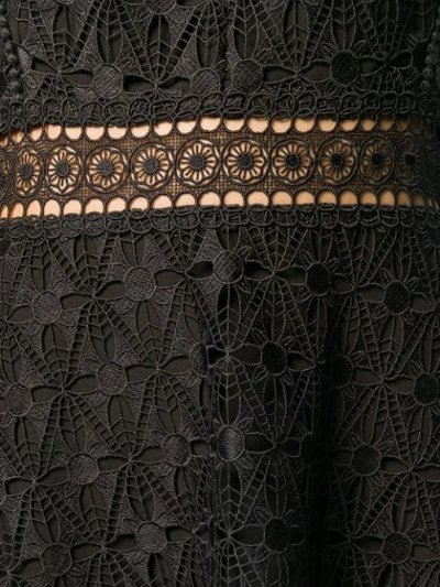 Shop Sandro Floral Lace Dress In Black