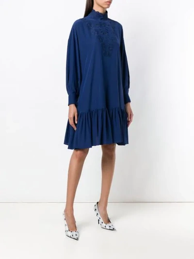 Shop Fendi Long-sleeve Dress - Blue