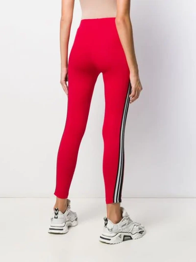 Shop Gcds Logo Band Leggings In Red