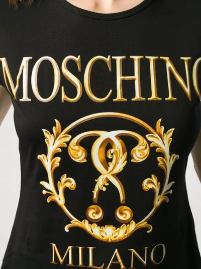 Shop Moschino Logo Print T In 1555 Black