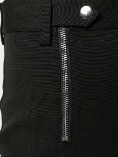 Shop Alexander Wang T T By Alexander Wang Stretch Zipper Trim Slim Trousers - Black