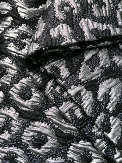 Shop Dolce & Gabbana Leopard Cloqué Skirt In S8350 Black / Grey