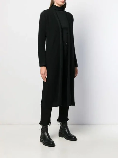 Shop Andrea Ya'aqov Longline Cardigan In Black