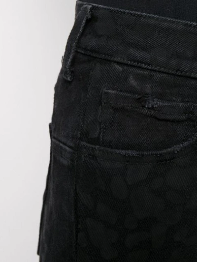 Shop Marcelo Burlon County Of Milan Rinse Wash Leopard Print Jeans In Black