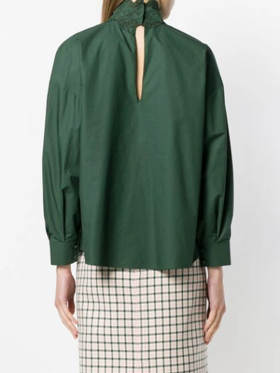 Shop Fendi Long Sleeve Blouse - Green