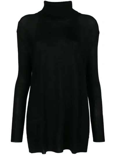 Shop Woolrich Turtle Neck Jumper - Black