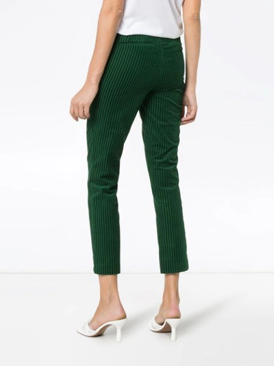Shop Frame Split Hem Mid-rise Corduroy Trousers - Green