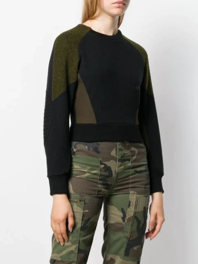 Shop Ambush Fleece Panel Sweatshirt In Black