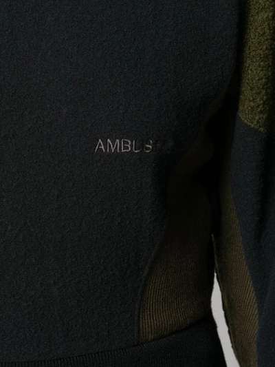 Shop Ambush Fleece Panel Sweatshirt In Black