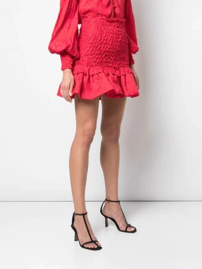 Shop Alexis Nedusa Skirt In Red