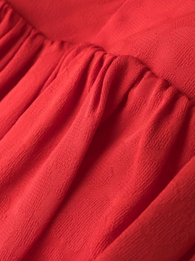 Shop Materiel Asymmetric Belted Dress In Red