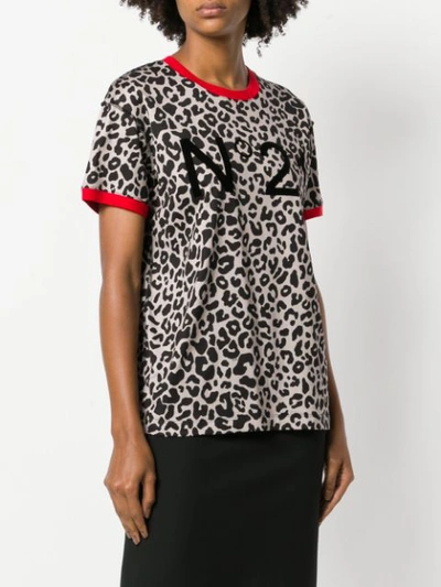 Shop N°21 Nº21 Leopard-print T-shirt - Multicolour