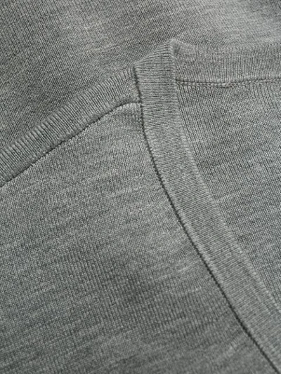 Shop Joseph V-neck Fine Knit Jumper In Grey