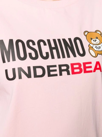 Shop Moschino 'underbear' T In Pink