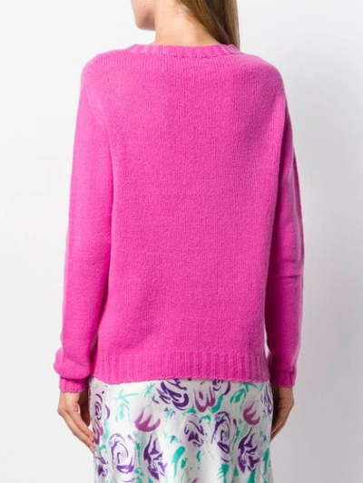 Shop Aragona Round Neck Jumper In Pink