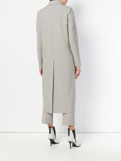 Shop Mm6 Maison Margiela Micro Check Coat In Neutrals