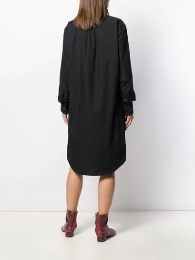 Shop A.f.vandevorst Dexter Shirt Midi Dress In Black