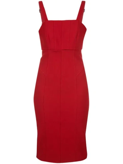 Shop Cinq À Sept Fitted Dakota Dress In Red